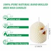 Beeswax Votive Candles 12 Pack, Hand-Rolled Honeycomb Bees Wax Candle