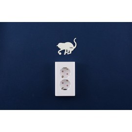 UKIUKI 猫 夜光ウォールステッカー - DIY ウルトラキュート ラブリー ホームデコデカール (ボールで遊ぶ薄く)