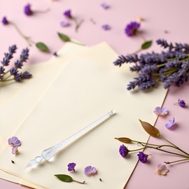 Enyolidimk Handmade Glass Dip Pen,Glass Signature Pen,Crystal Vintage Dip Pen,for Writing, Drawing, Signatures, Calligraphy Pens Drawing Media,Painting, and Art Supplies (White)