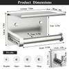 Tindbea Toilet Paper Holder with Phone Shelf + Towel Robe