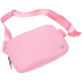 BALEAF Sports Bum Bag Belt Bag Women Men Running Waist Bags Neck Pouch Crossbody Bag Unisex Shoulder Bag with Adjustable Strap, pink