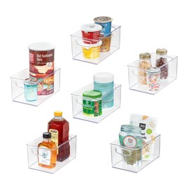 iDesign Plastic Organizer Kitchen Storage Bin Set, Clear