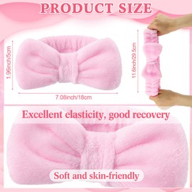 24 Pcs Spa Makeup Headband,Classic Pattern,Blush,24 Pcs
