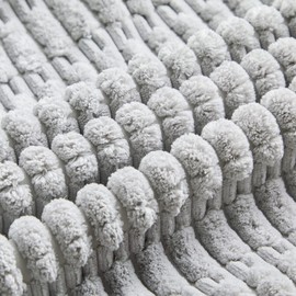 Topfinel Cushion Covers 40cm x 40cm Light Grey Cushion Covers Bed Throw Corduroy Pillowcase Set of 2 Sofa Scatter Cushions for Livingroom