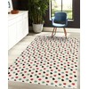Ambesonne Mid Century Decorative Area Rug, Retro Revival Space Design