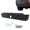 Silscvtt Rear Bumper Roll Pan Black Steel with License Light
