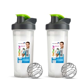 Homeshopa Shaker Bottle, 700ml Protein Shaker Bottle with Mixer Ball for Supplement Shakes, Leak-Proof Screw-On Lid & Secure Drinking Flip Cap, BPA Free Large Sport Gym Blender Bottle-Pack of 2