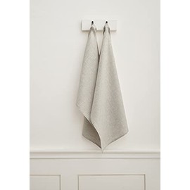 Solino Home Linen Kitchen Towels - Light Natural 17 x 26 Inch Set of 2 Kitchen / Tea Towels - European Flax, 100% Pure Linen - Handcrafted
