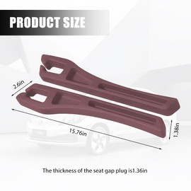 TNAIYH Car Seat Gap Filler, 2PCS Crevice Blocker Stopper Between Vehicle Seat Console, No Drop Automotive Fill Crevice Guard Interior Accessories, Universal for SUV Truck Sedan (Red)