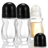 Tioncy 3 Pcs 30ml Empty Glass Roller Bottles Deodorant Roll