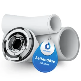 AQUADE Jet Nozzle Water Nozzle for Whirlpool Diameter 50 mm Chrome-Plated Metal