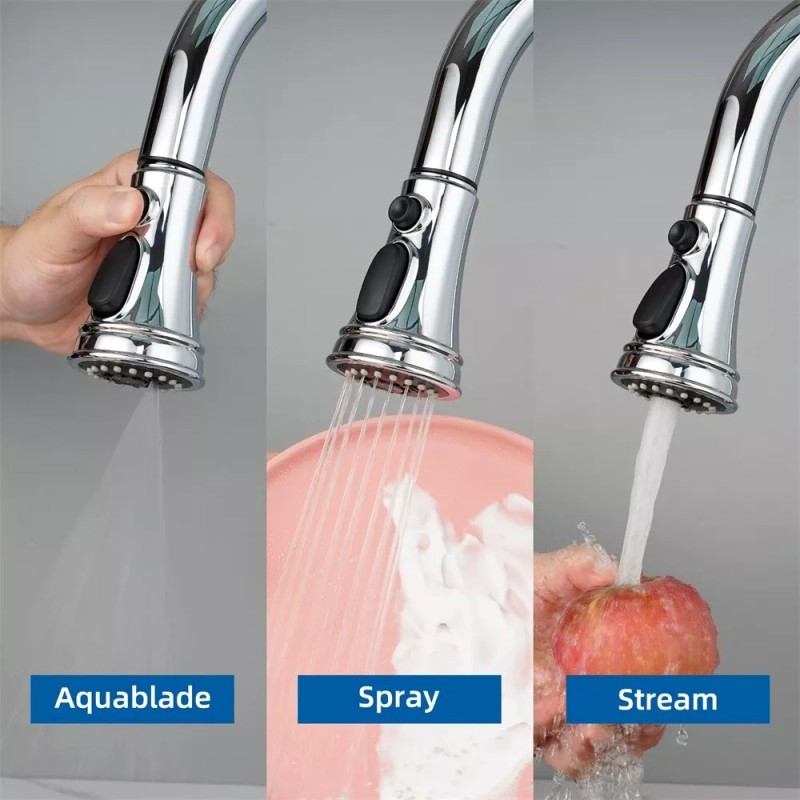 Hibbent Kitchen Faucet Head Replacement, Pull Down Faucet Spray Head,