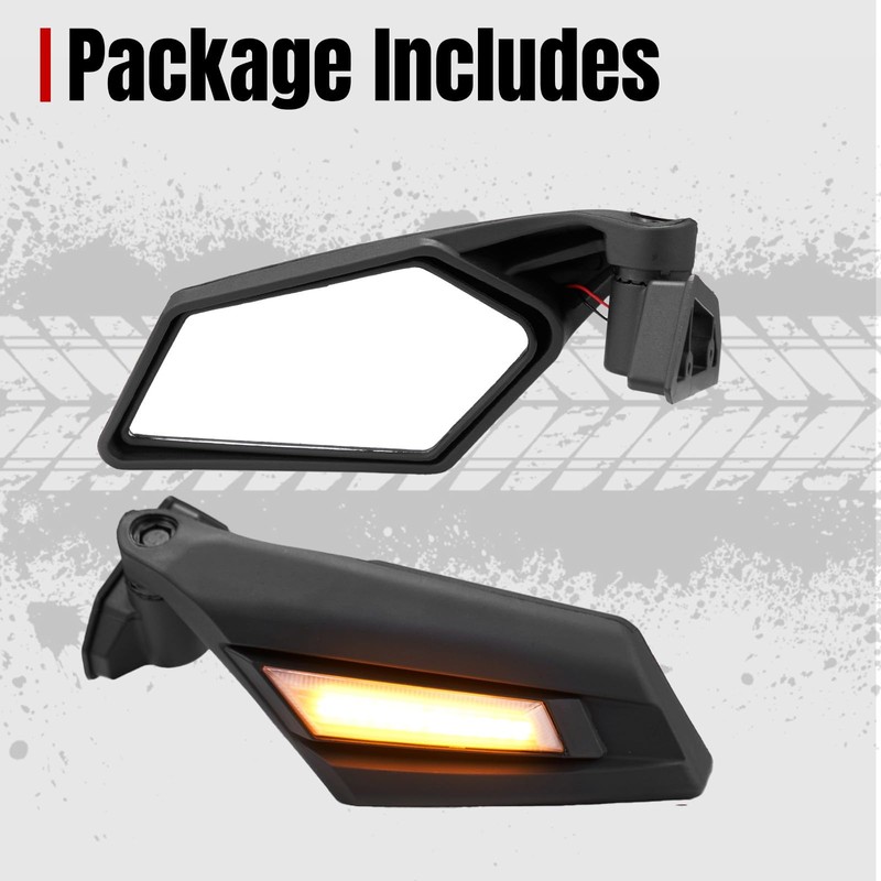 A & UTV PRO Maverick X3 Side Mirrors with Led
