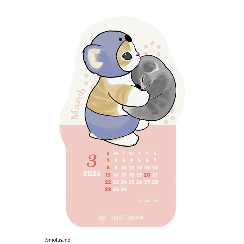 2026 Calendar Die-cut Desktop/mofusand