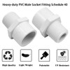 YSIL PVC Fitting 1 Inch 12 Pack, PVC Pipe Male