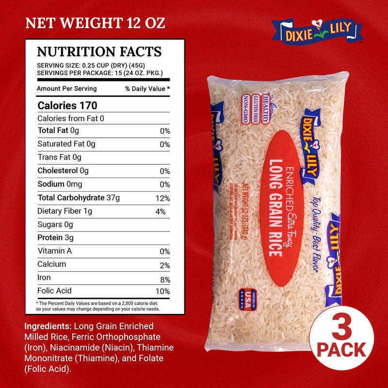 Dixie Lily Long Grain Extra Fancy White Rice - Enriched