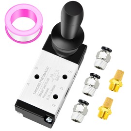 TAILONZ PNEUMATIC 1/4 Inch BSP 5 Way 2 Positions Air Hand Lever Valve Pneumatic Solenoid Valve Manual Control Push-Pull 4H210-08