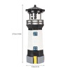 Solar Lighthouse 360 Degree Rotating Lighthouse Decoration Fadeless Resin LED