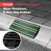 Pyle 2 Ft. Rubber Threshold Curb Ramp for Driveway -