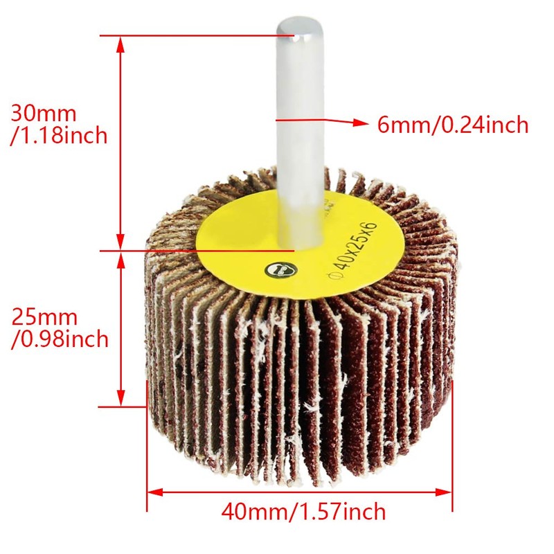 5pcs Flap Wheels 80 Grits Abrasive Wheel 40mm Sanding Wheel