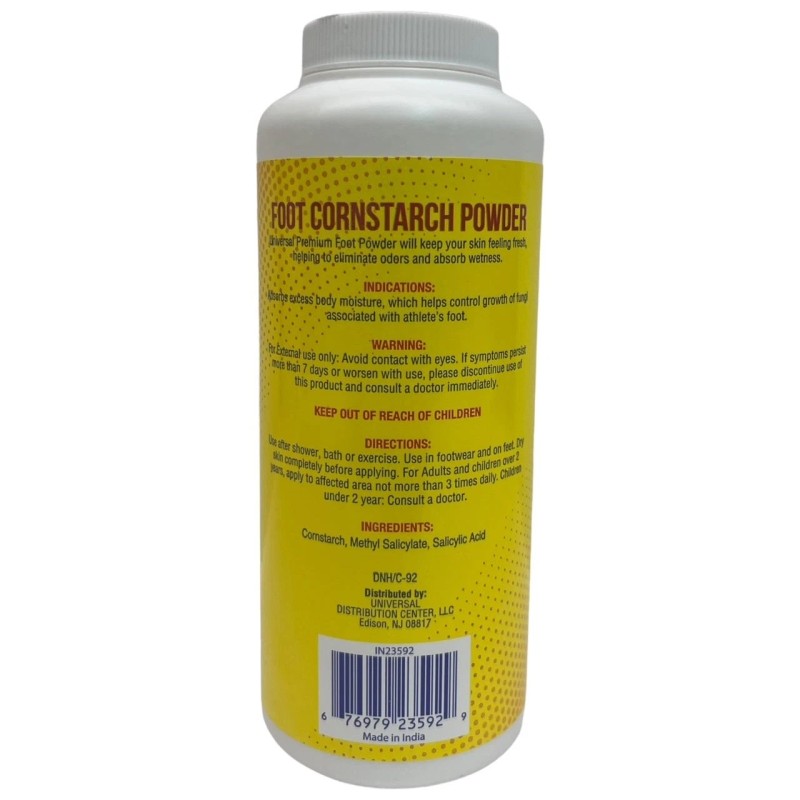 Universal Foot Cornstarch Powder - Soothes, Cools, & Comforts!, 6oz.