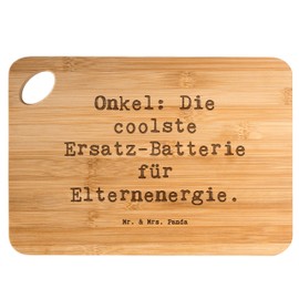 Mr. & Mrs. Panda Bamboo Chopping Board Saying Uncle Energy, Gift, Elternenergie, Wooden Boards, Brother of Mum, Coolest Uncle, Love