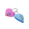 2pc Mini Blue and Pink Combination Lock, Heart Shape 3