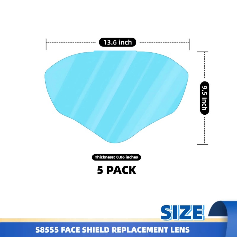 QKWL 5 Pack S8555 Anti-Fog Lens Compatible with Honeywell Uvex