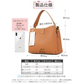 Kyoei-Tech Women's Shoulder Bag, Crossbody Handbag, Genuine Leather, Lightweight, Cowhide Leather, Bag, Bag, Bag, Shoulder Bag, Freestanding, Elegant, High Look, Stylish, Formal, Casual, Stylish,