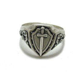 Sterling silver men's ring solid hallmarked 925 Sword R001787