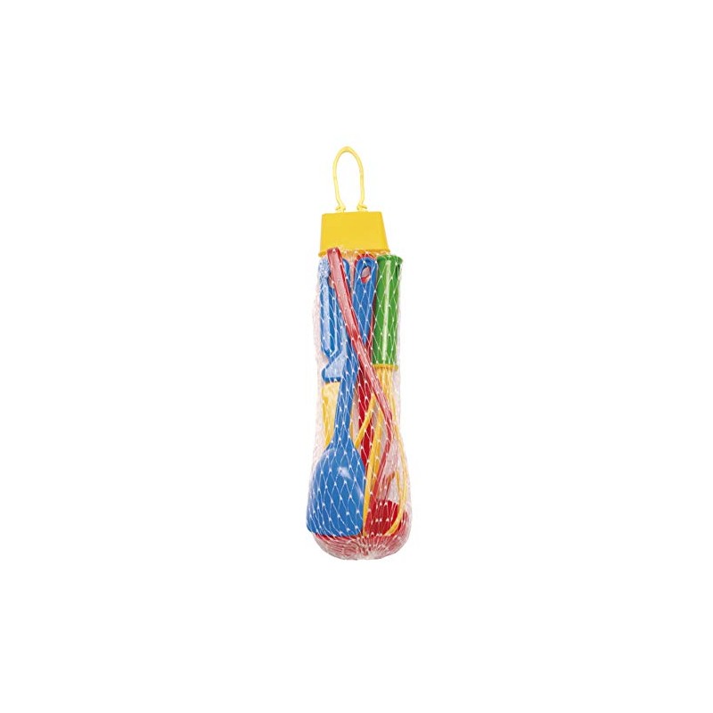 Dantoy Plastic Kitchen Utensils, 5 Piece Set Pretend Play for