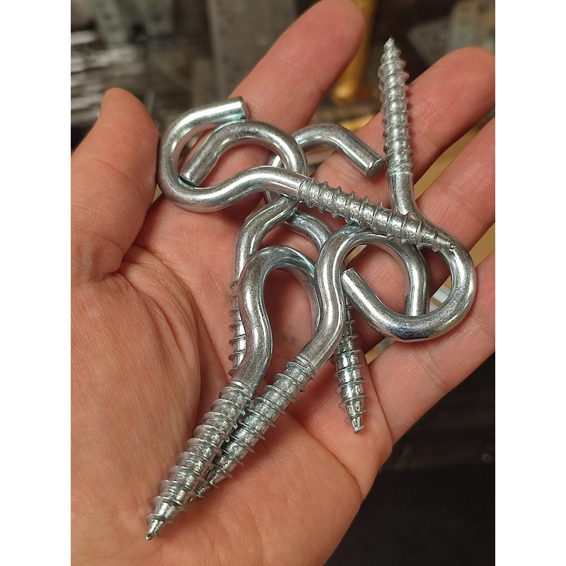 M8 Screw-in Hooks Large Heavy Duty Cup Hooks Screw in