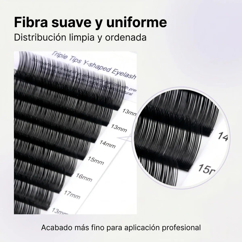 Extensiones Pestañas Mink Nagaraku Triple 3d Yy 0.07 D
