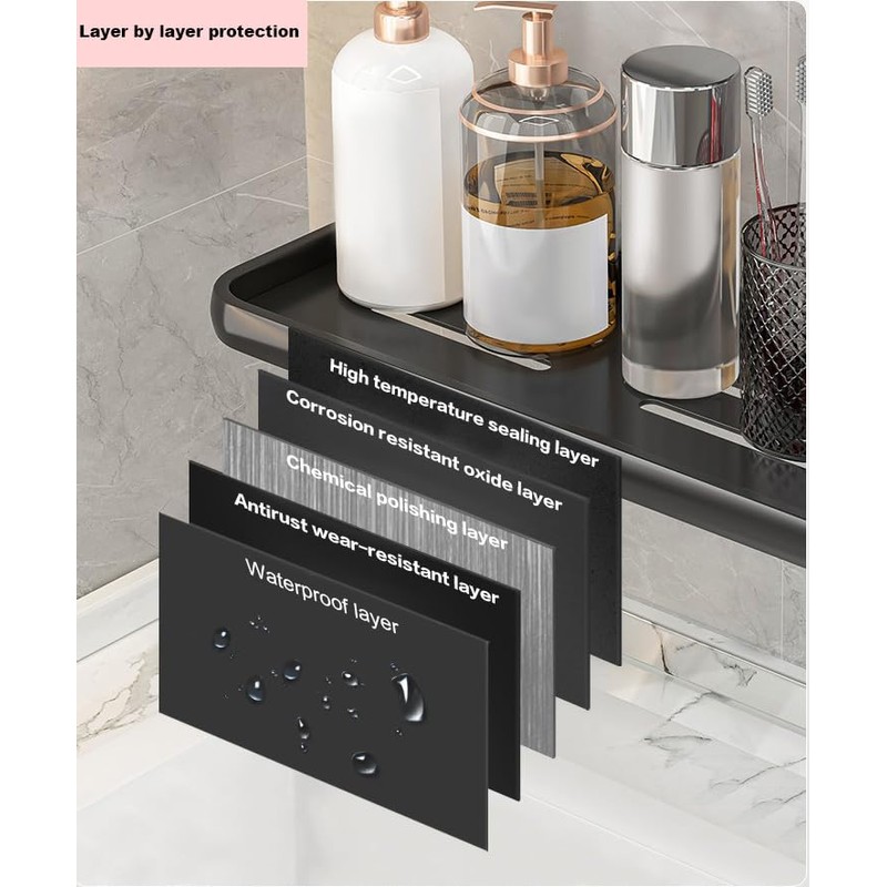 NONGKANG 2pcs RV Aluminum Folding Shelf Wall-Mounted 2-Pack | 90°