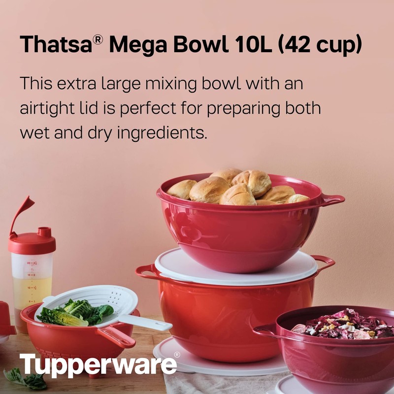 Tupperware Brand Thatsa Mega Prep & Storage Bowl, 10L (42