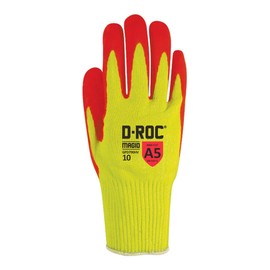 MAGID Liquid Repellent Level A5 Cut Resistant Work Gloves, 12 PR, Foam Nitrile, Size 9/L, High Visibilty, Reusable, 13-Gauge Hyperon Shell (GPD790HV)