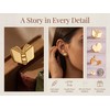 Aswinfon 18K Gold Plated Open Book Stud Earrings Dainty Back
