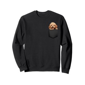 Funny Toy Poodle Puppy Dog In Pocket Cute Pet Lover Sweatshirt