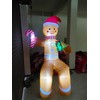 DAHAKII 10ft Gingerbread Man in Sitting Pose Christmas Inflatable Yard
