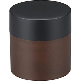 Canoe 74046 Lacquer Black Tea Caddy Diameter 3.4 x 3.5 inches (8.7 x 9 cm), Traditional Japanese Color Lacquered Tea Caddy