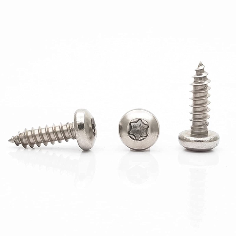 Qrity 50PCS M4x20mm Self Tapping Screw, Torx Pan Head Screws,
