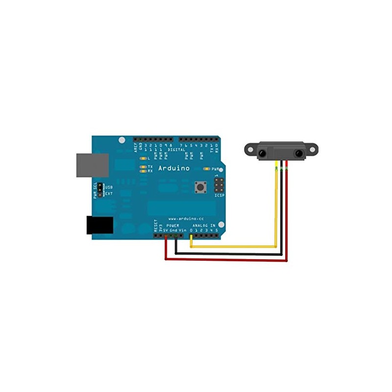 TECNOIOT 2pcs IR Sensor GP2Y0A21YK0F Measurement Detection Distance Sensor 10