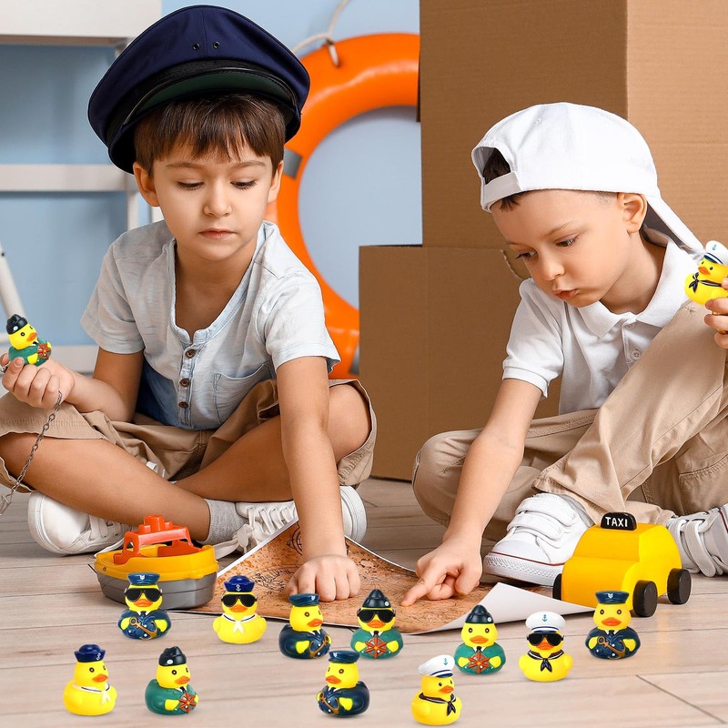 Motionchic 36 Pcs Cruise Ships Rubber Ducks Bulk with Sunglasses