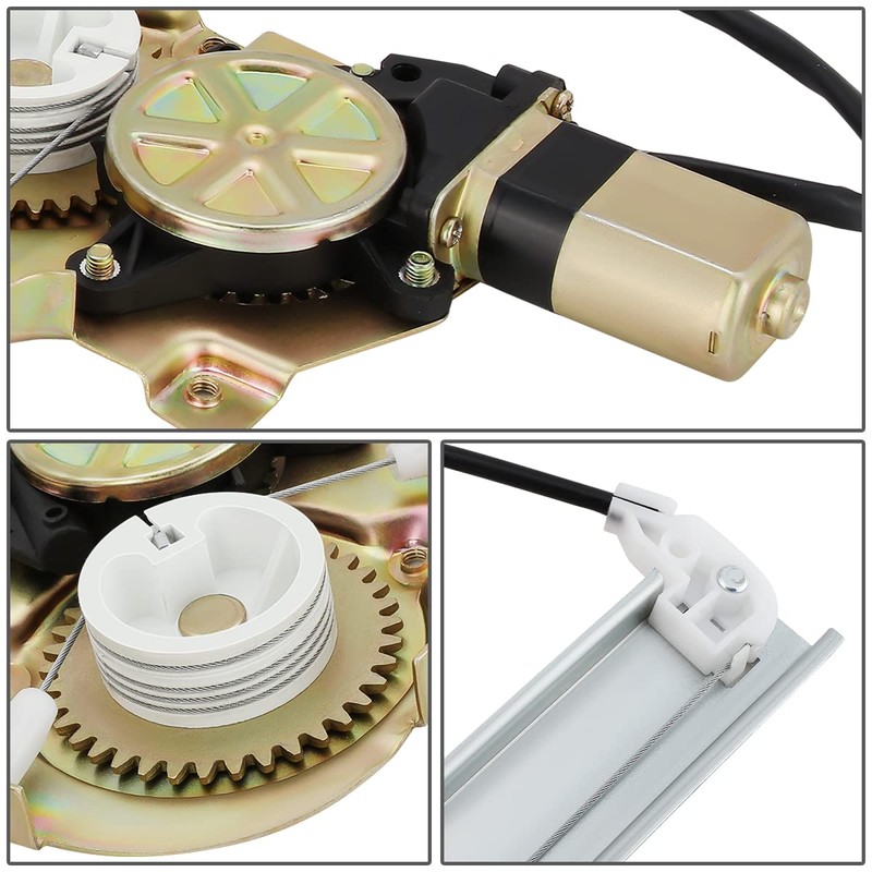 DNA MOTORING Rear Right Passenger Side Power Window Regulator w/Motor