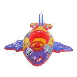 Airship Inflatable Pool Float Multifunctional Floating Swimming Raft with Steering Wheel for Children Aged 1‑5