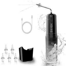 Ear Wax Removal, Water Powered Ear Irrigation Flushing System, Portable Ear Cleaner Kit with 4 Modes, Electric Ear Cleaning with Basin and Resuable Nozzles for Adults and Kids