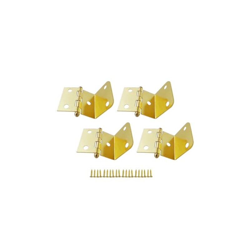 QCAA Durable Steel Semi-Concealed Hinge for Box, Chest & Cabinet,