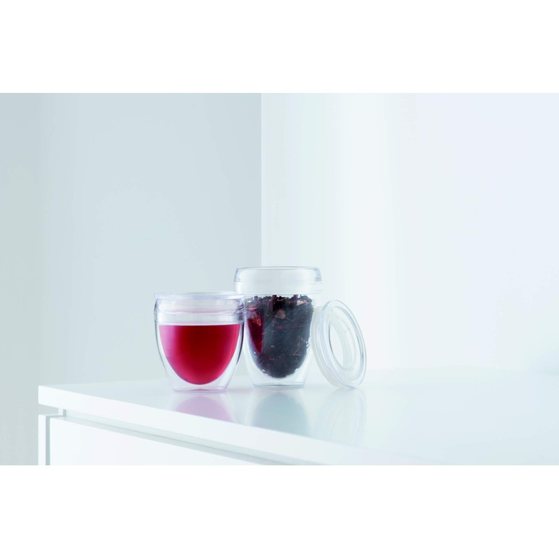 Bodum 10oz Pavina Reusable Double Wall Tumblers with Lid, BPA-Free