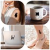 12 Sheets Black Cat Temporary Tattoos, Minimalist Black & White