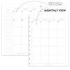 BetterNote Vertical Undated Calendar Refill Pages for Discbound Notebooks like